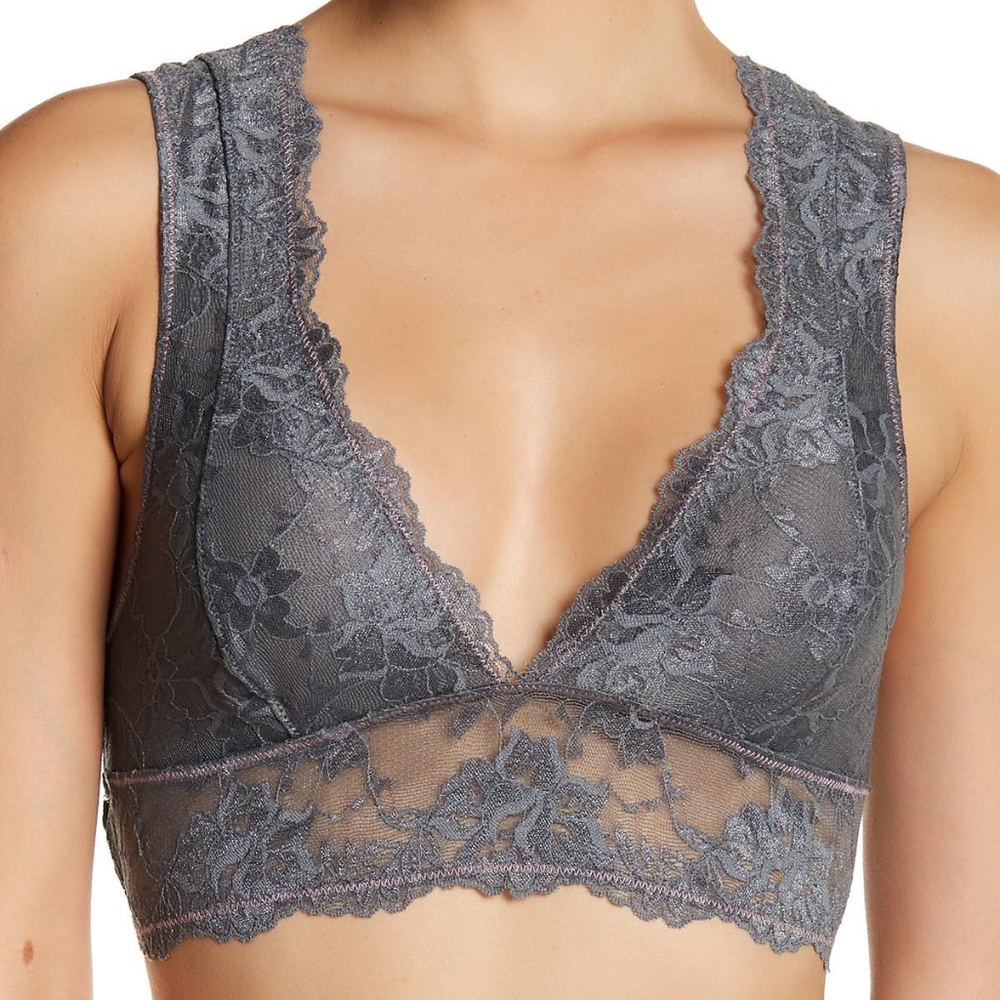 NEW Free People Deep-V Galloon Lace Bralette